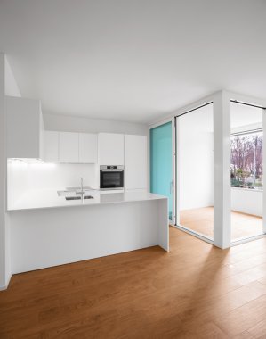 modern daire iç mutfak