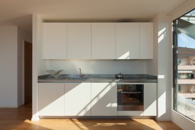 İç, beyaz iç mutfak