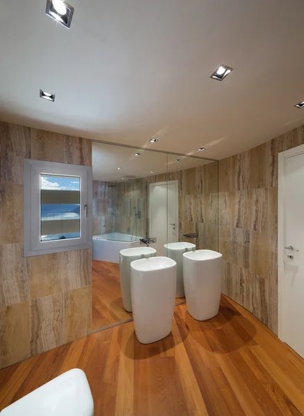 Interiér, mramorová koupelna — Stock fotografie