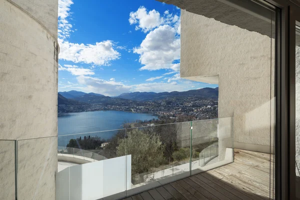 Lake view from a building — Stock Photo, Image