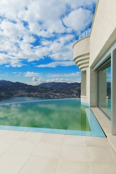 Penthouse with pool, exterior — Stock Image Penthouse with pool, exterior Stock Photo