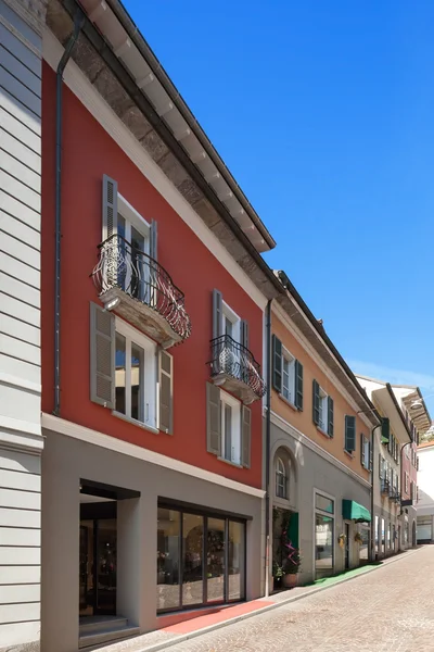 Casa rossa anteriore esterna — Foto Stock