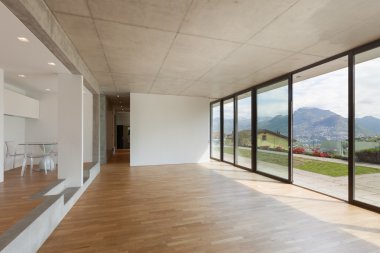 Beton daire modern mutfak