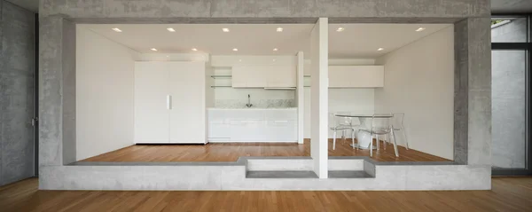 Modern kitchen of concrete apartment — Stock Photo, Image