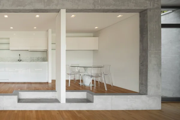 Modern kitchen of concrete apartment — Stock Photo, Image