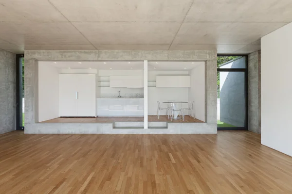 Modernt kök i konkreta lägenhet — Stockfoto