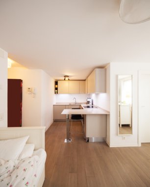 Modern ev, modern bir mutfak