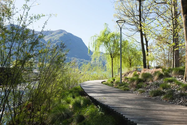 Landscape Ciani Park in Lugano — Stock Photo, Image