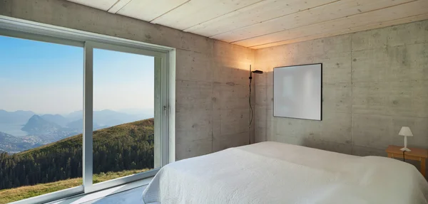 Chalet moderno, camera da letto — Foto Stock