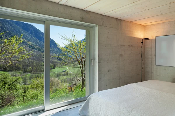 Chalet moderno, dormitorio — Foto de Stock