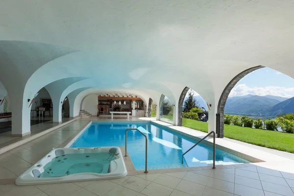 Indoor swimming pool of a villa