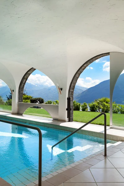 Indoor swimming pool of a villa — Stock Photo, Image