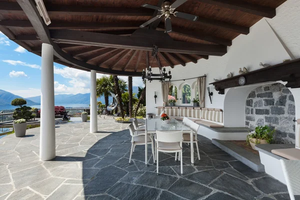 Porch of a beautiful house — Stock Image Porch of a beautiful house Royalty Free Stock Photos