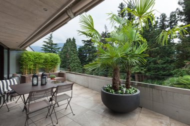 Modern balkon görünümü