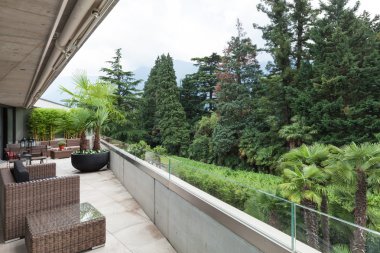 Modern balkon görünümü
