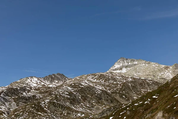 Vacker Utsikt Över Gotthard Pass Schweiziska Bergen Ticino Solig Dag — Stockfoto