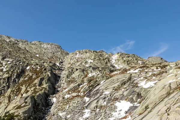 Красивая Панорама Перевала Готтхард Швейцарских Горах Тичино Солнечный День Никого — стоковое фото