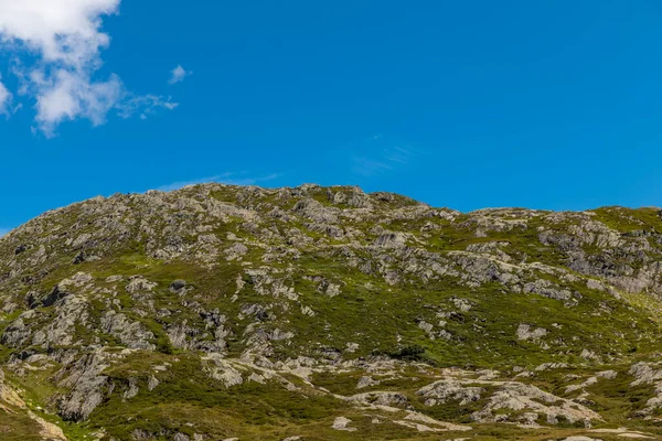 Panorama Från Gotthardpasset Ticino Schweiziska Alperna Sommardag Med Sol Och — Stockfoto