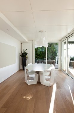 modern ev, yemek odası