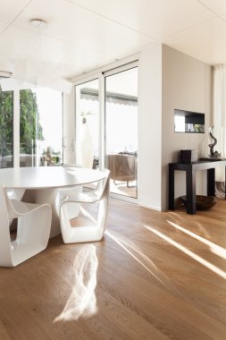 modern ev, yemek odası