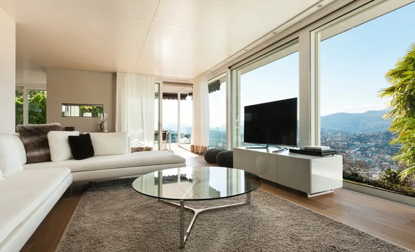 Casa moderna, sala de estar — Fotografia de Stock