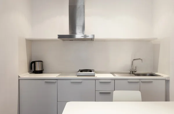 Інтер'єр, білий кухні — стокове фото