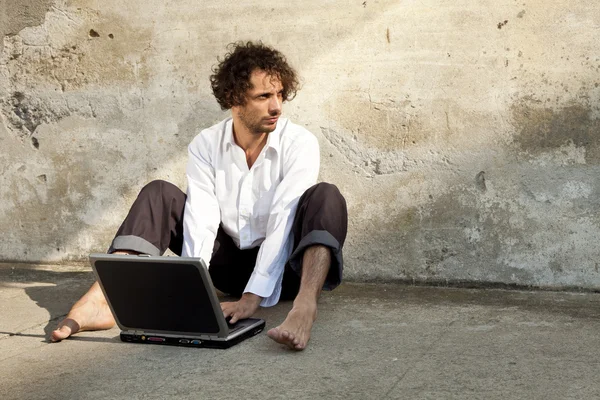 Young man with notebook — Stock Photo, Image