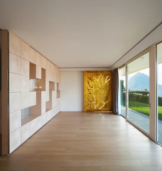Habitación de lujo con pared de arte geométrico —  Fotos de Stock