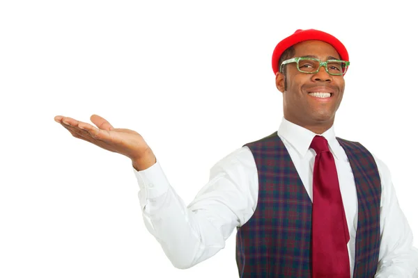 African man  showing something — Stock Photo, Image