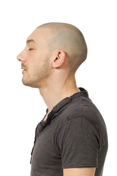 Man met geschoren hoofd — Stockfoto