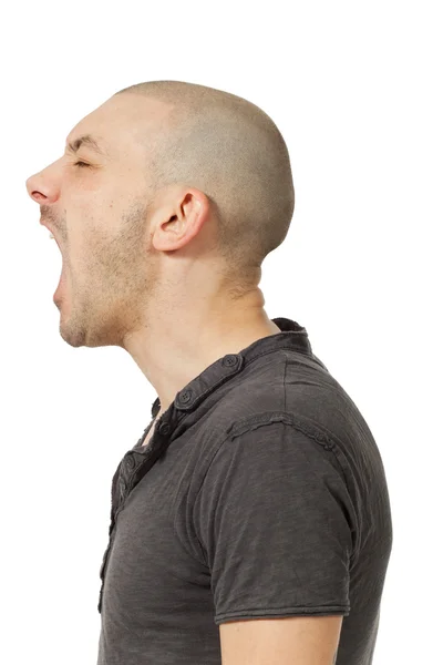 Muž s vyholenou hlavou — Stock fotografie