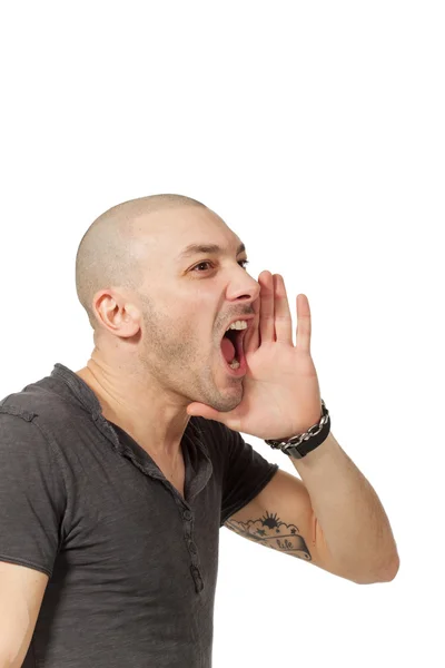 Mężczyzna krzyczy — Zdjęcie stockowe