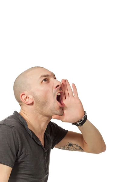 Man shouts — Stock Photo, Image