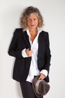 Kadın. Beyaz arka plan üzerinde izole.