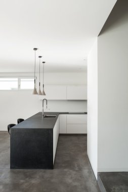 İç tasarım, modern daire, mutfak