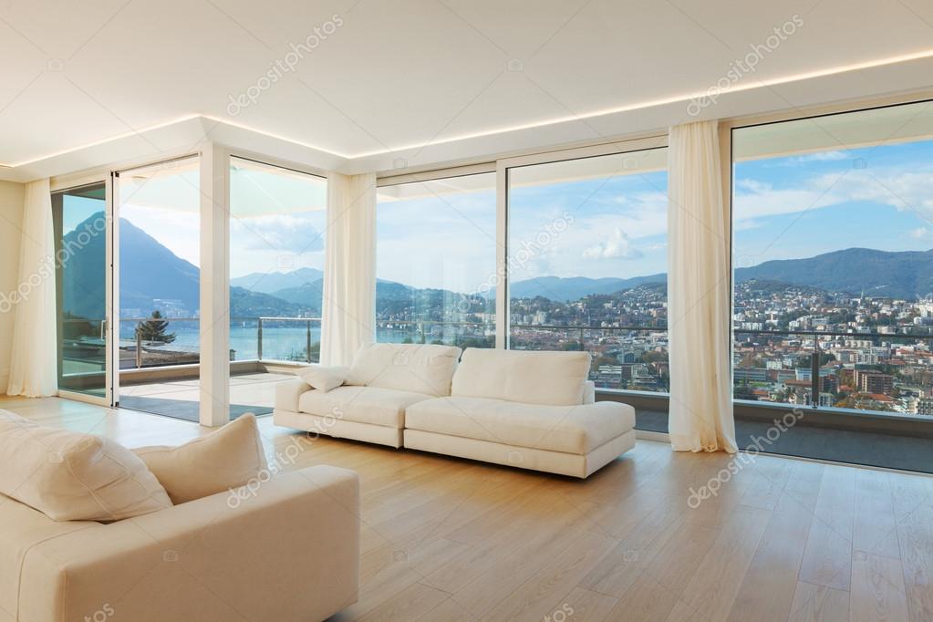 Salotto open space di lusso con paesaggio — foto stock © zveiger ... Salotto open space
