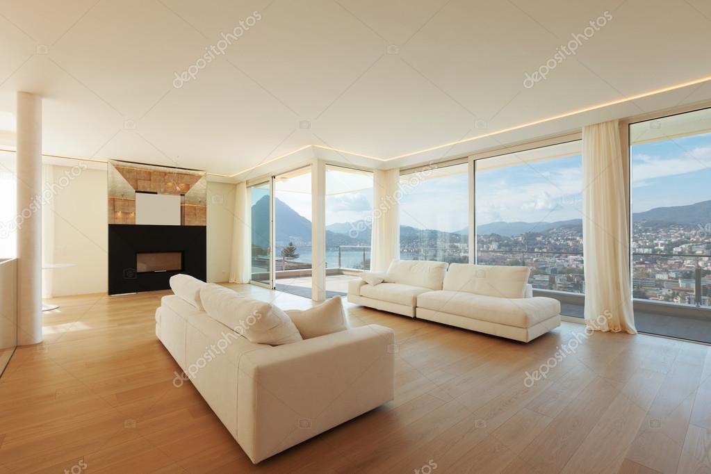 Salotto open space di lusso con paesaggio — foto stock © zveiger ... Salotto open space