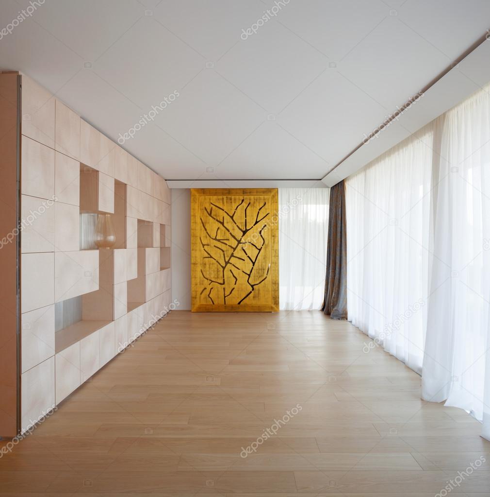 Luxury room with geometric art wall