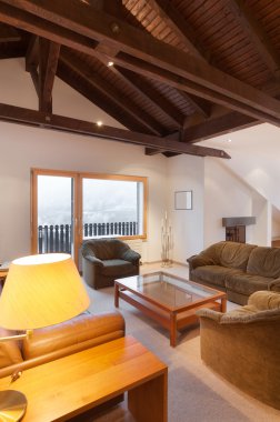 İç, geniş oturma odası