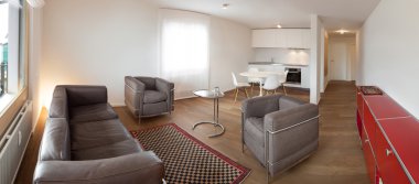 İç, geniş oturma odası