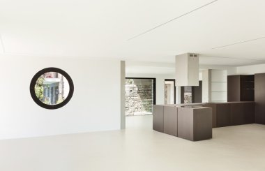 Yeni mimari, modern bir mutfak