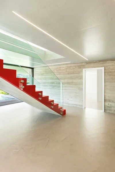 Interior, escalera roja — Foto de Stock