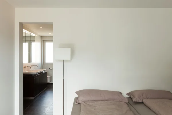 İç modern ev, yatak odası — Stok fotoğraf