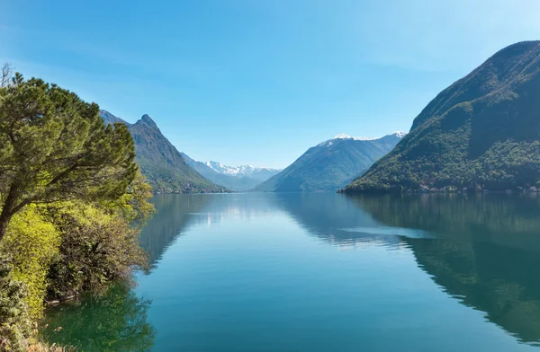 Lake Ceresio from Gandria — Stock Photo, Image