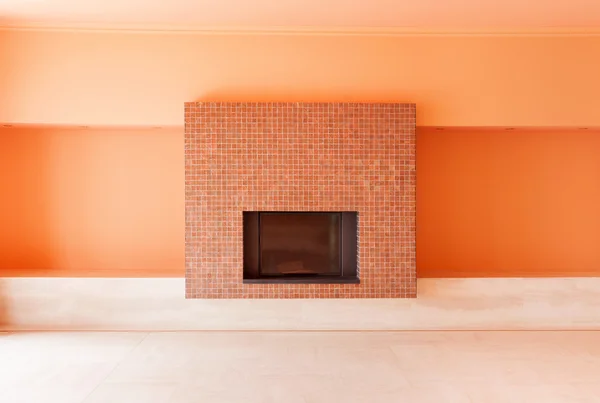 Interior home, fireplace — Stock Photo, Image