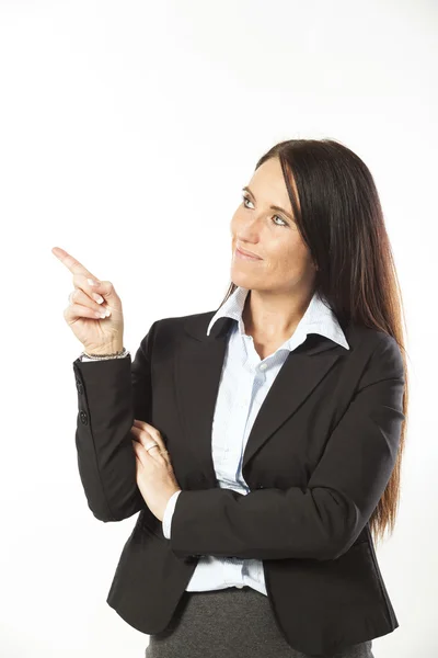 Business woman pointing — Stock Photo, Image