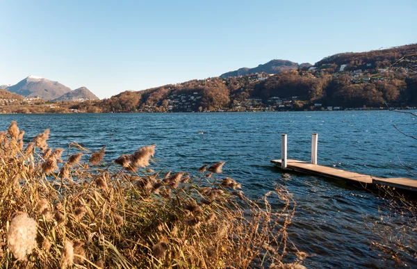 Lake Lugano görünümü — Stok fotoğraf