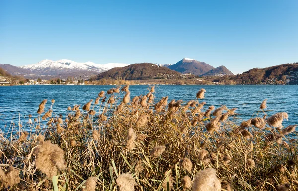 Blick auf den Luganersee — Stockfoto