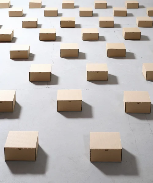 Геометрия упаковки коробок — стоковое фото