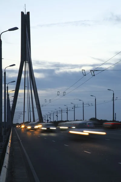 Hermoso puente en Riga Letonia — Foto de Stock
